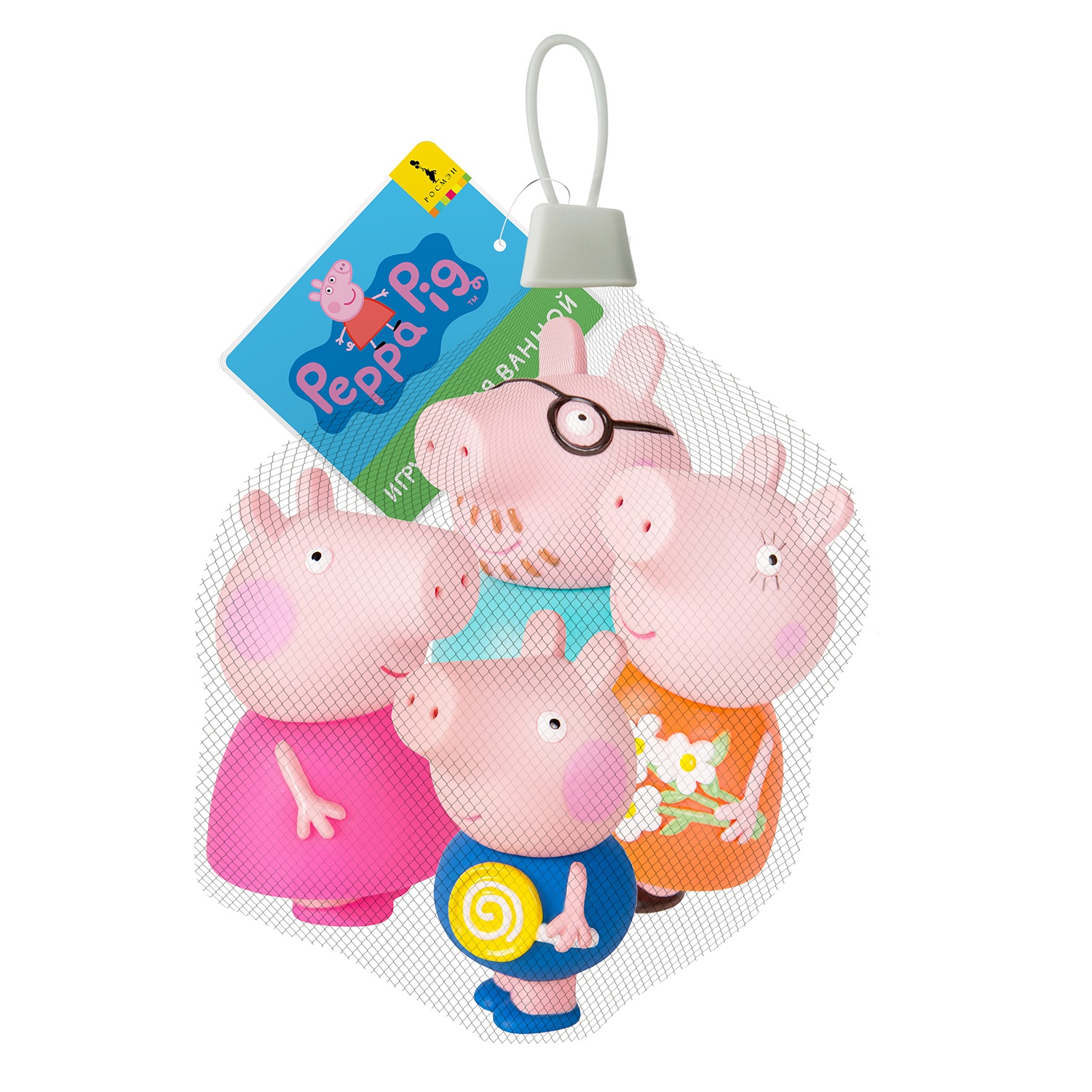 Росмэн 34805 Игрушки для ванной Семья Свинки Пеппы, Свинка Пеппа, тм Peppa  Pig | игрушки по оптовой цене в Ярославле